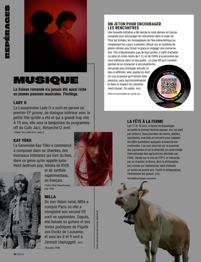 Femina — Un jeton pour encourager les rencontres