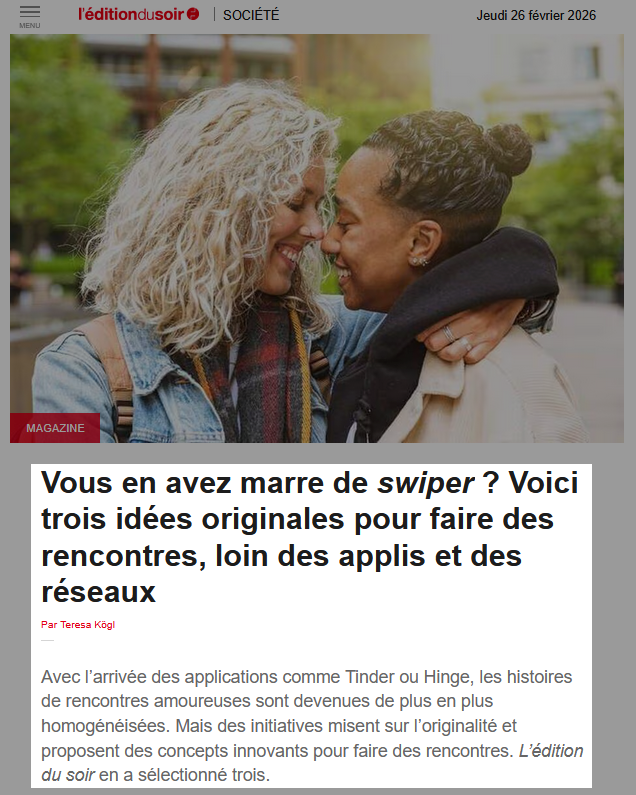 Ouest-France — Vous en avez marre de swiper ? Voici trois idées originales pour faire des rencontres